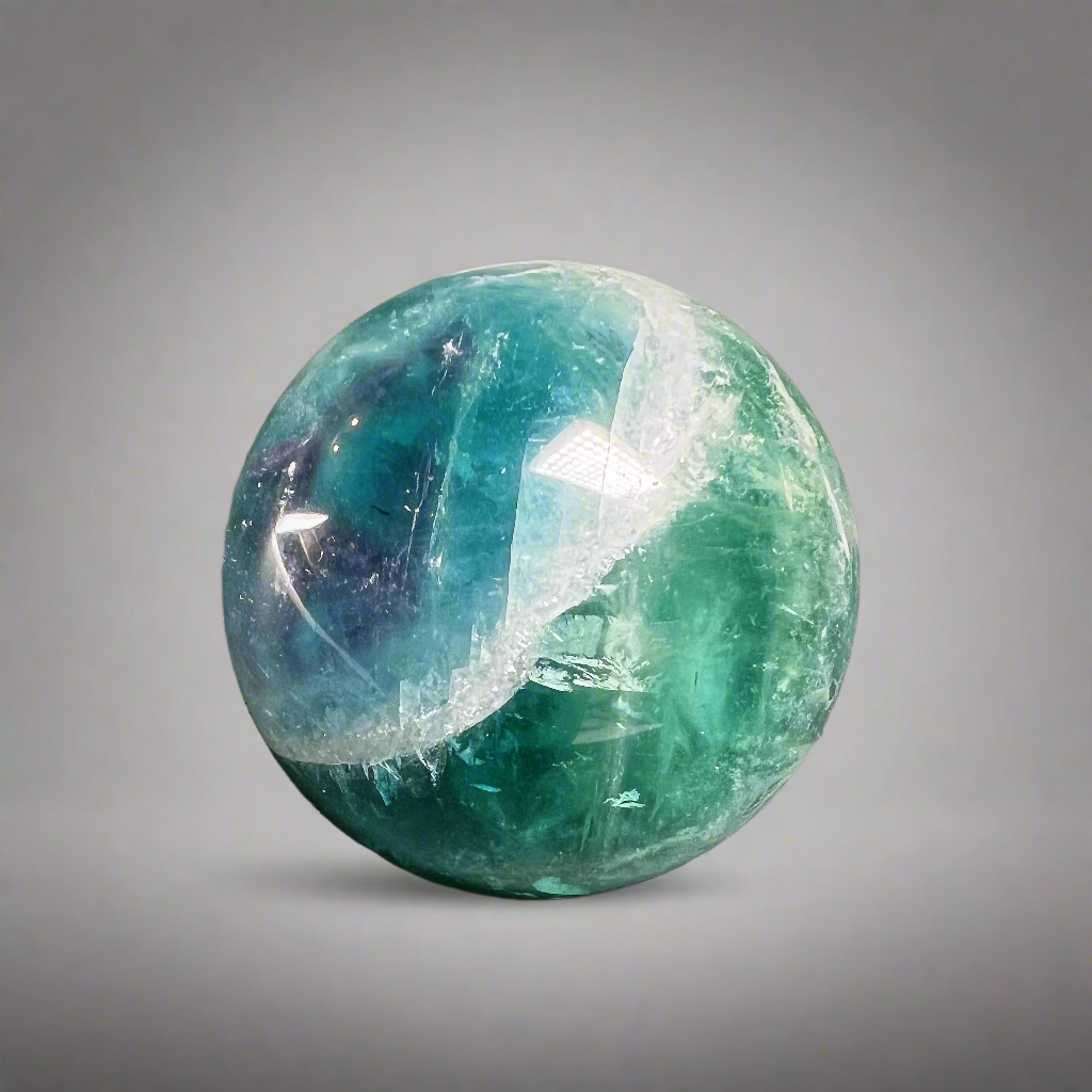 Large Green hot Fluorite Sphere