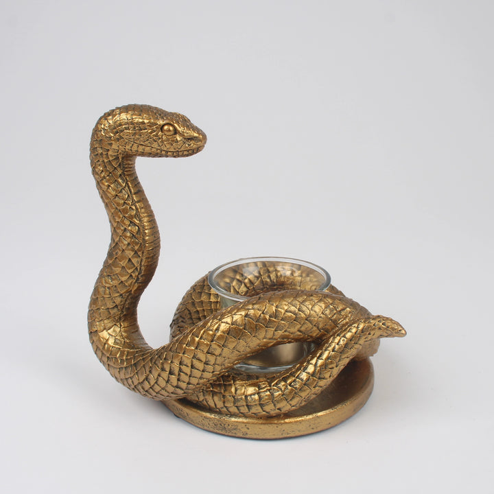 Golden Serpent Candle holder