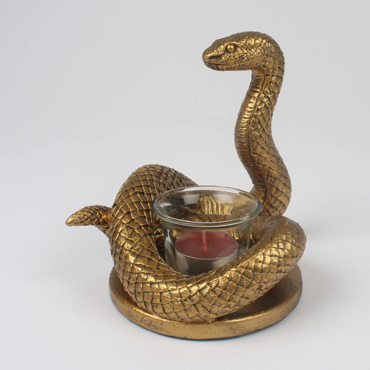 Golden Serpent Candle holder