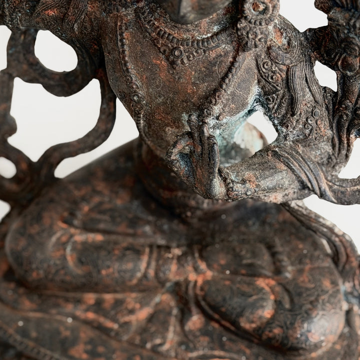 Detail of Manjushri’s hand and symbolic gesture