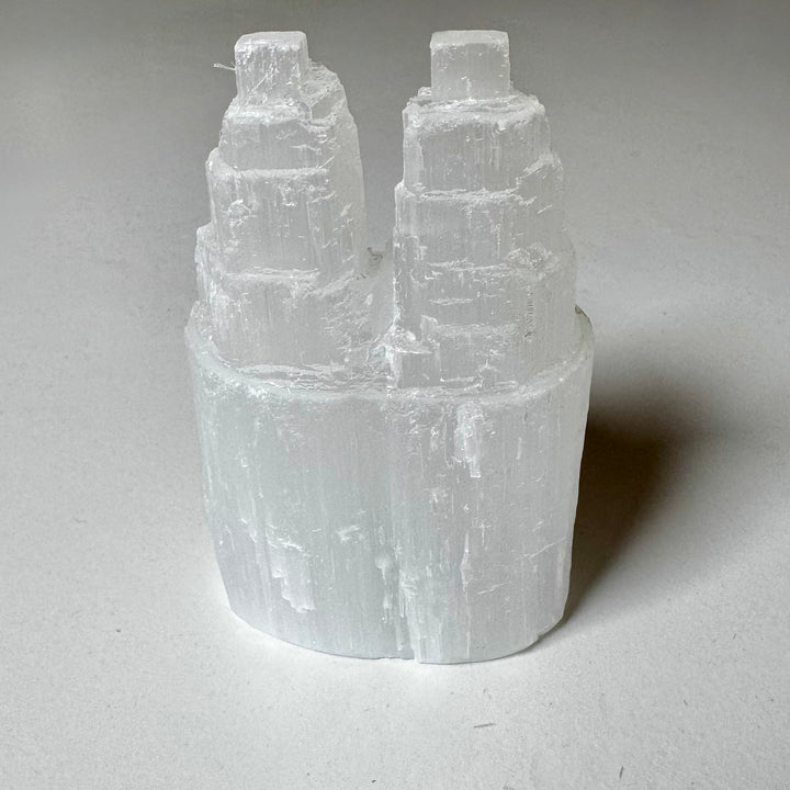 Selenite Twin Tower - Soulmate Crystal