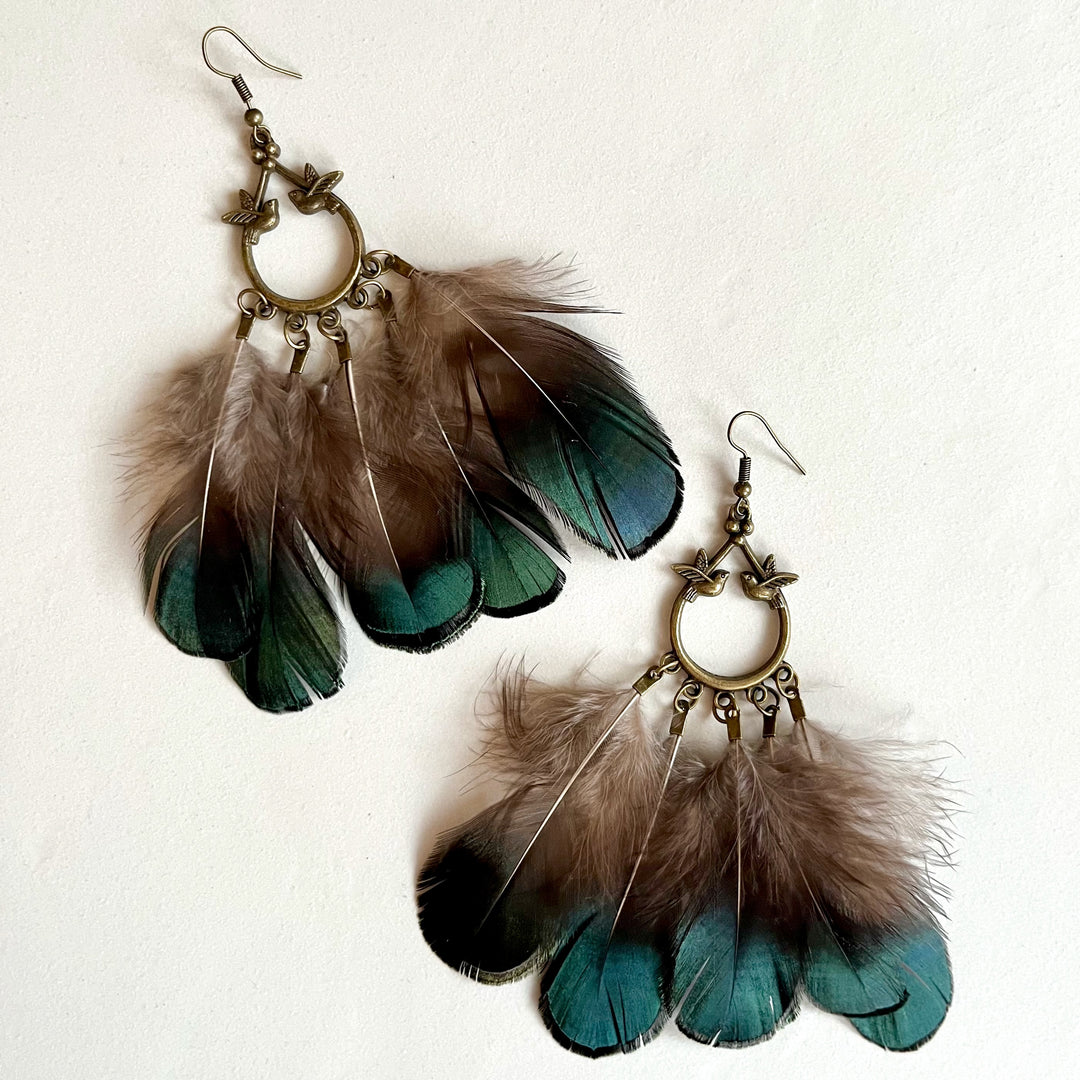 Feather earrings
