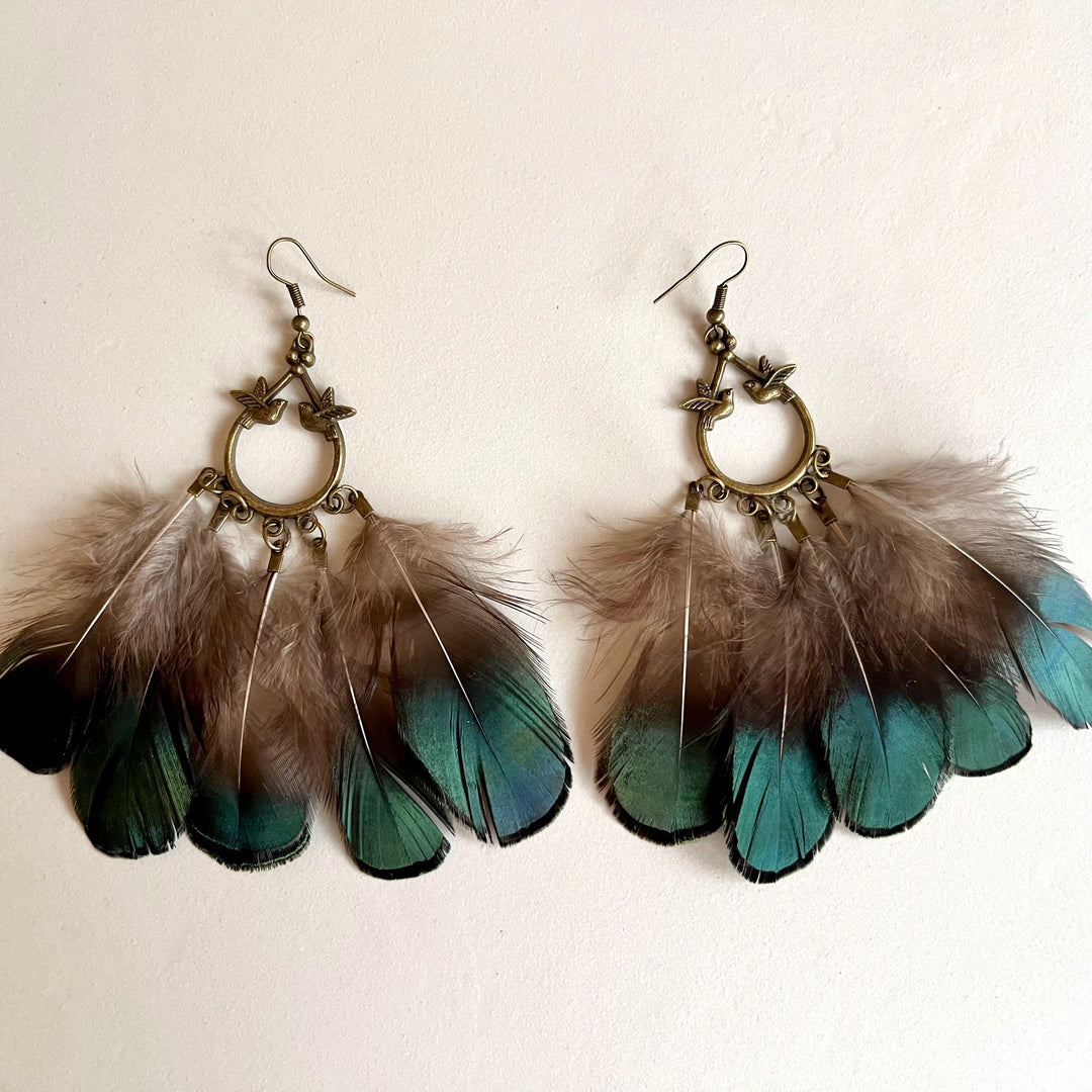 Feather earrings