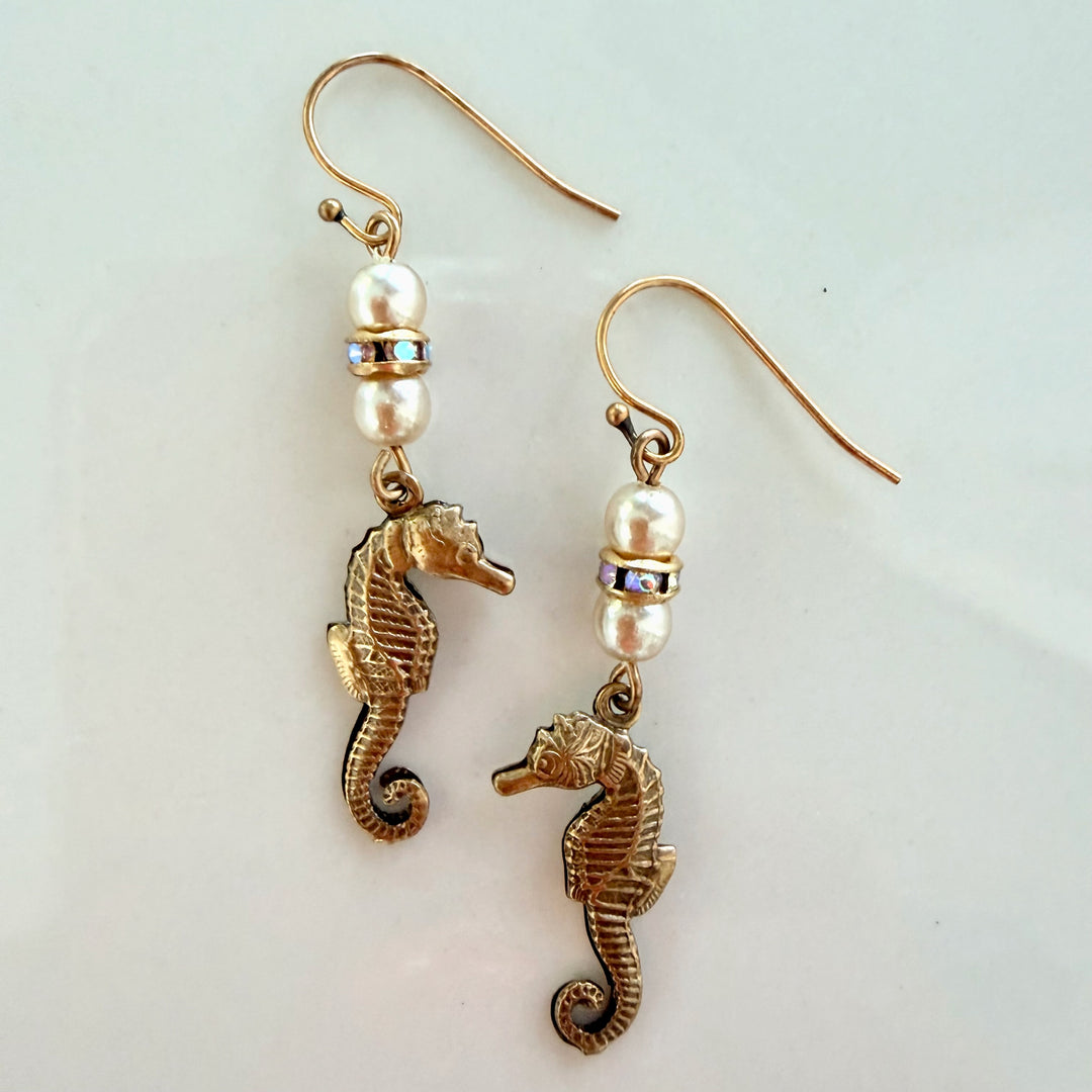 Earrings, Seahorse