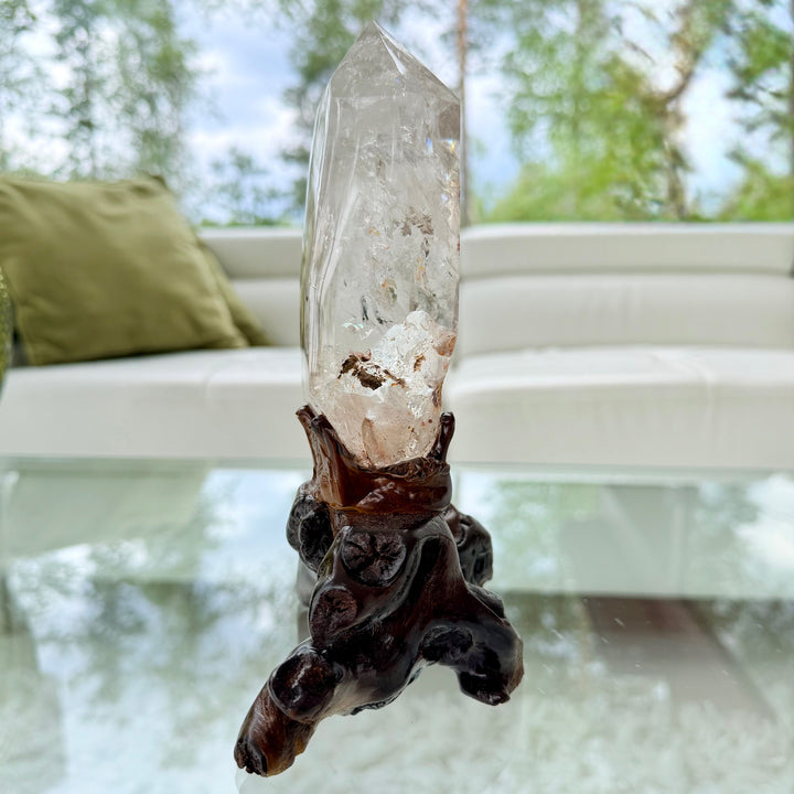 Large Garden Quartz on Stand – STUNNING unique Specimen!