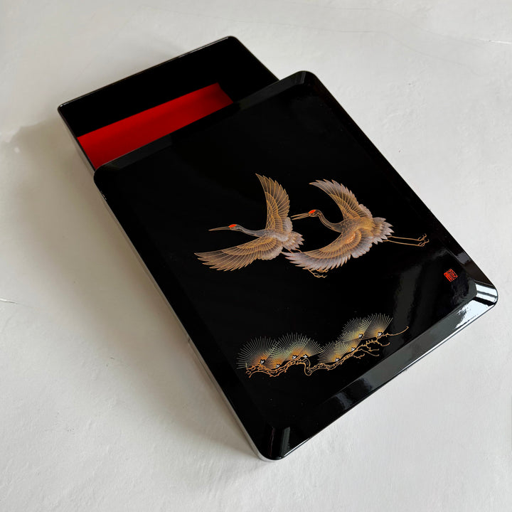 Upea japanilainen lakattu Fubako (文箱) laatikko