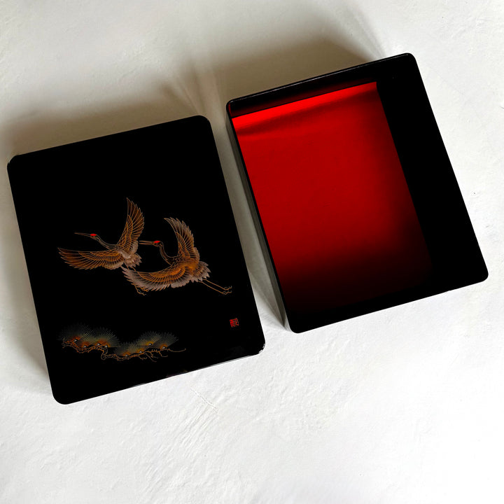 Upea japanilainen lakattu Fubako (文箱) laatikko