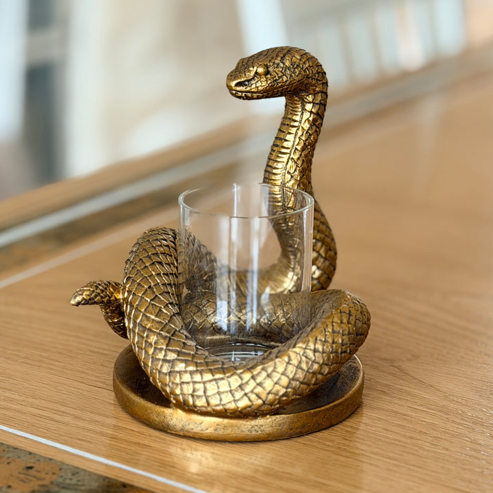 Golden Serpent Candle holder