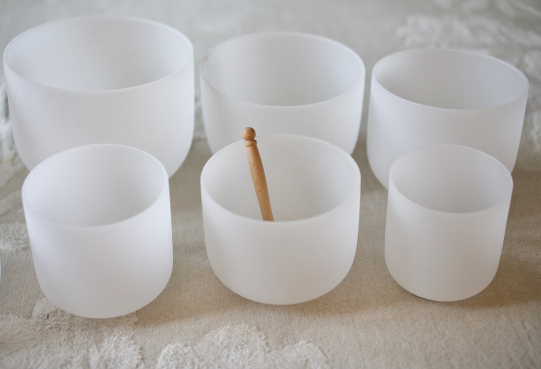 Kristalliäänimaljasetti, 8 maljaa C4-C5