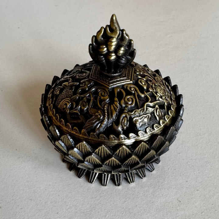 Metal incense burner