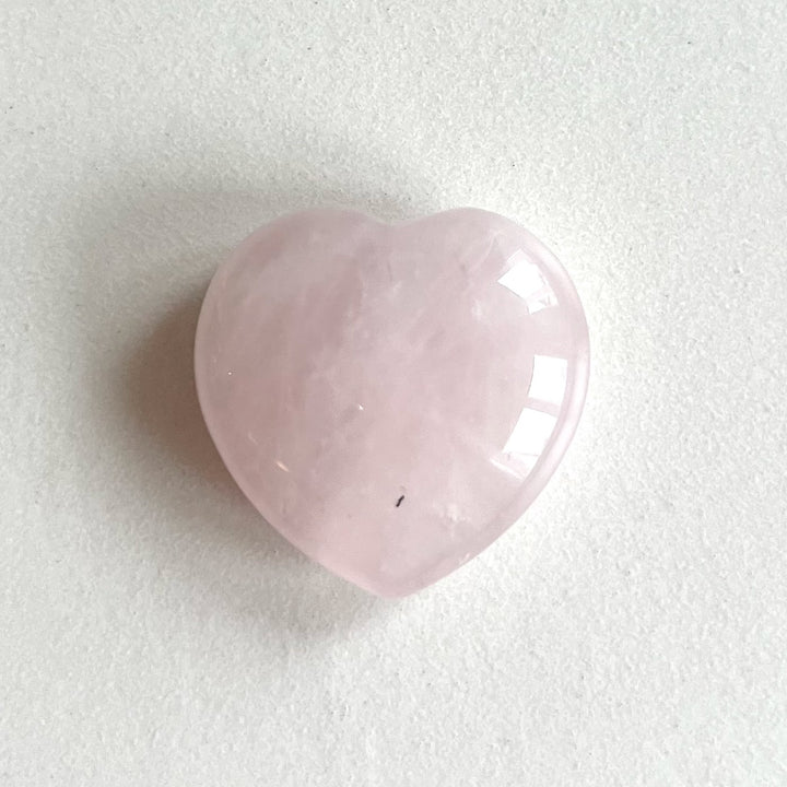 Heart-shaped rose quartz – a worry stone
