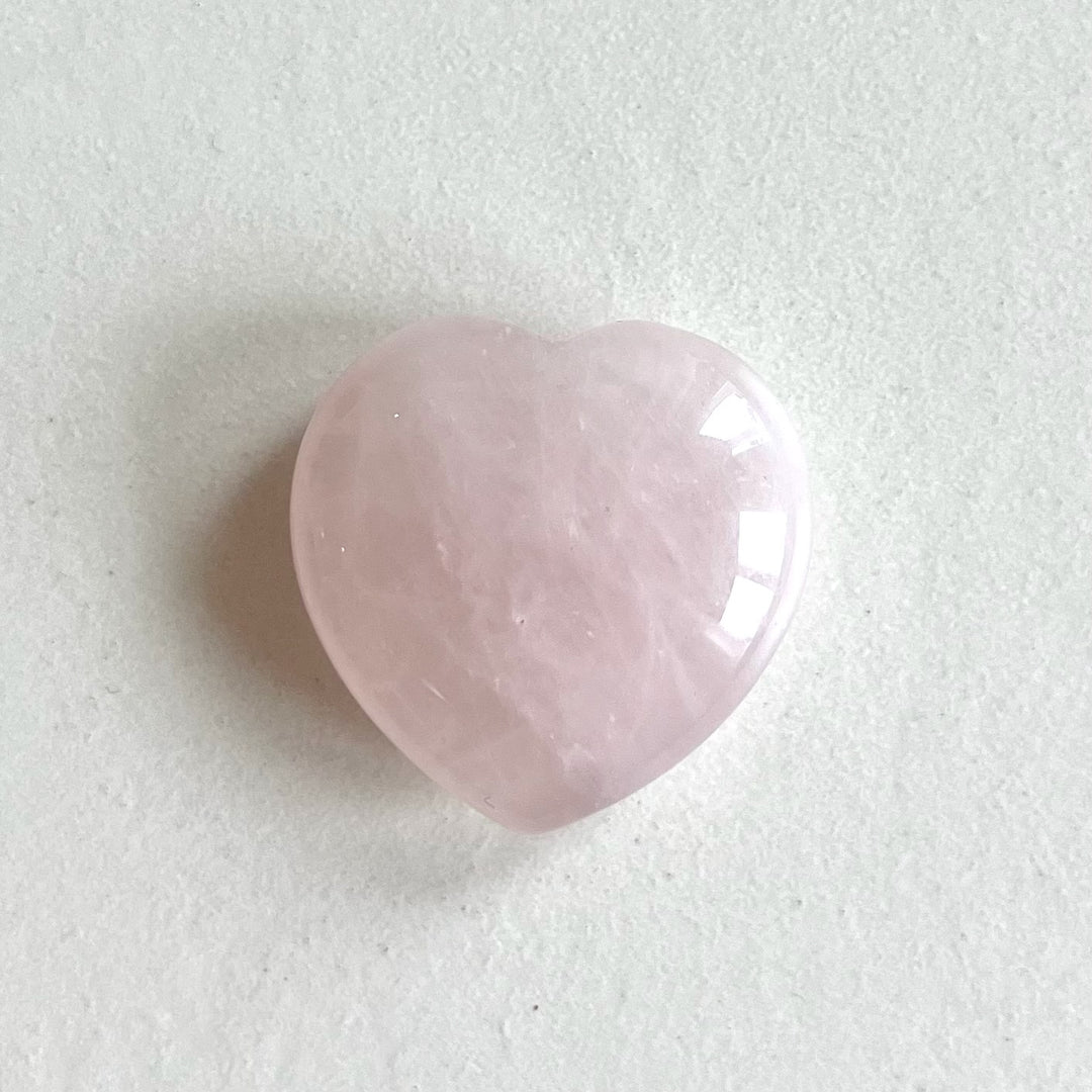 Heart-shaped rose quartz – a worry stone