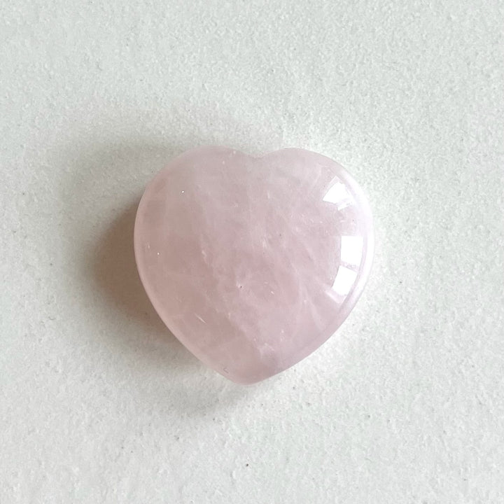 Heart-shaped rose quartz – a worry stone