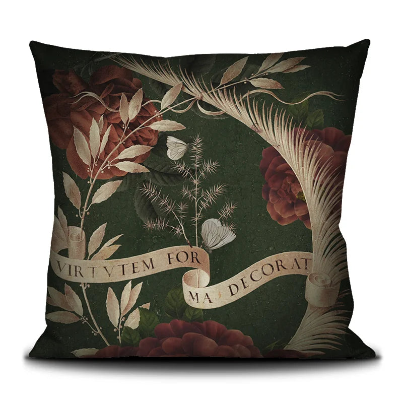 Voglio Bene Ginevra -tyynyn takanäkymä, koko 50 × 50 cm, jossa lehdistä muodostuva vihta-kuvio koristaa taustaa.
Back view of a Voglio Bene Ginevra cushion, size 50 × 50 cm, featuring a leaf bundle (vihta) motif on the back.