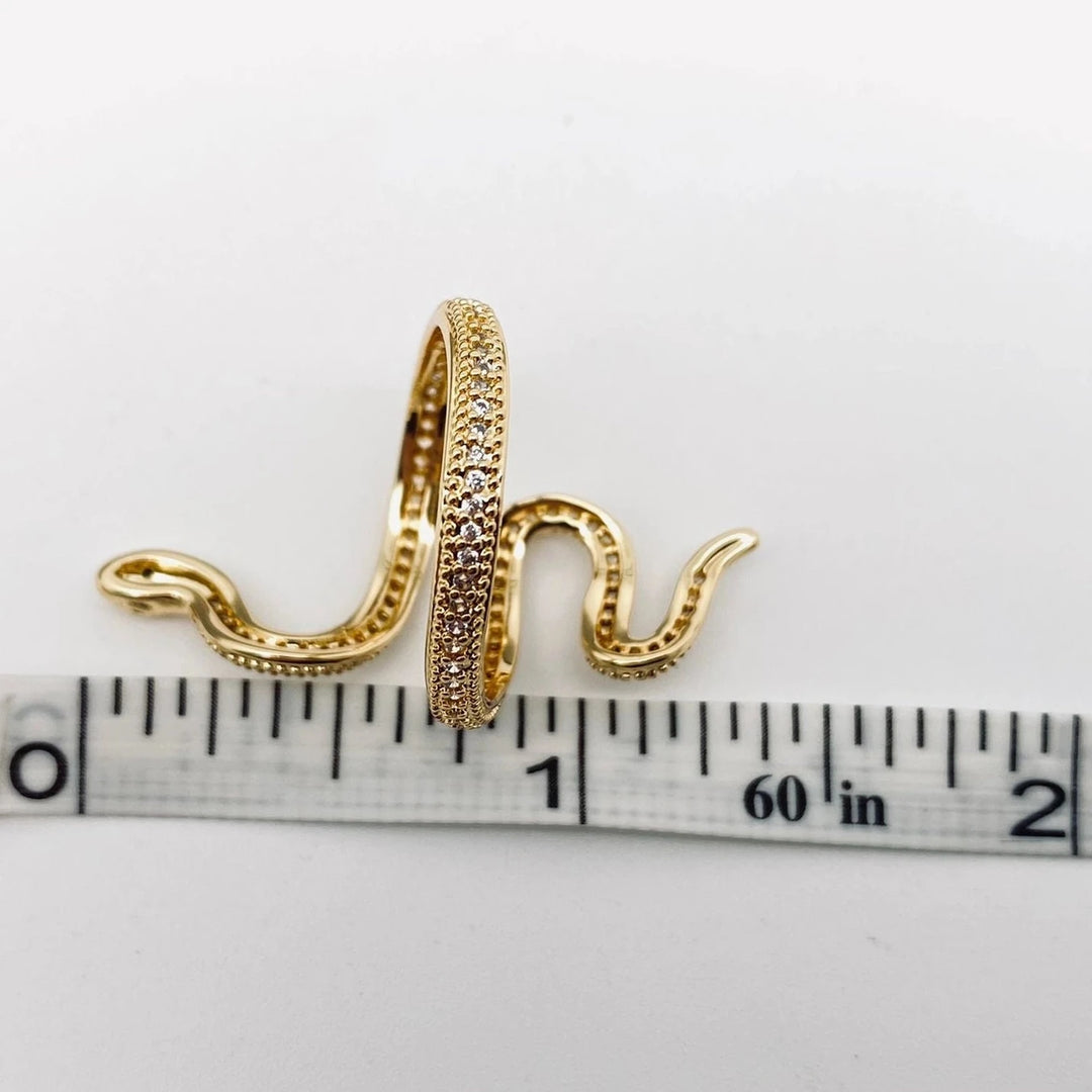 Käärmesormus - kullattu