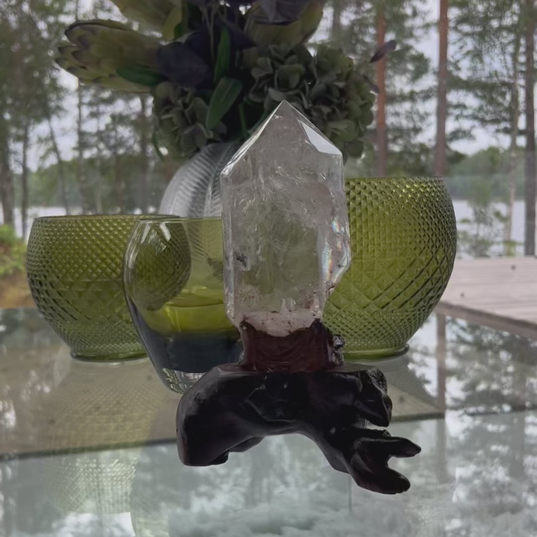 Large Garden Quartz on Stand – STUNNING unique Specimen!