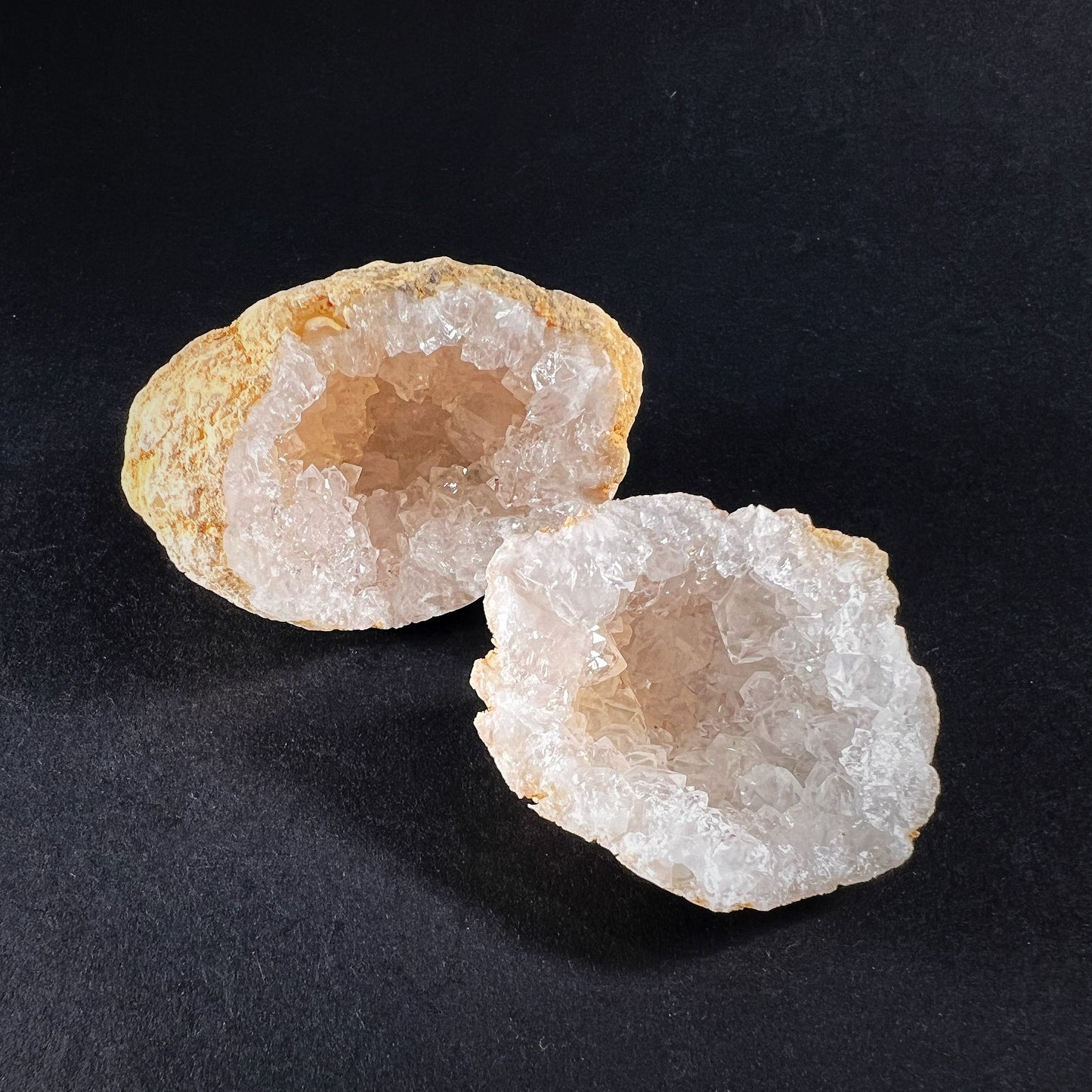 Quartz geode (whole), bathed in the full moon light
